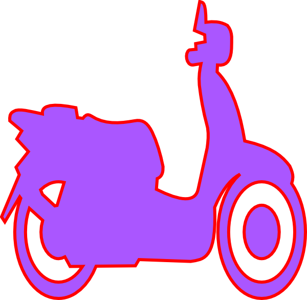 Scooter Purple Clip Art At Clker - Clip Art (600x586), Png Download