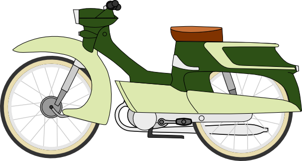 Clipart Freeuse Library Bike Clipart Bike Scooter - มอ ไซ ค์ กราฟฟิก (600x320), Png Download