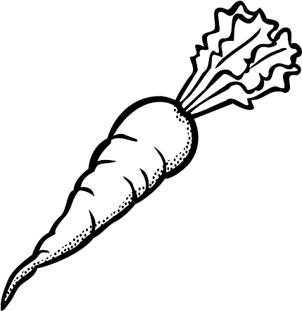 Receive A Weekly Vegetable Basket In Ottawa With Fresh - Carrot Clipart Black And White (752x440), Png Download