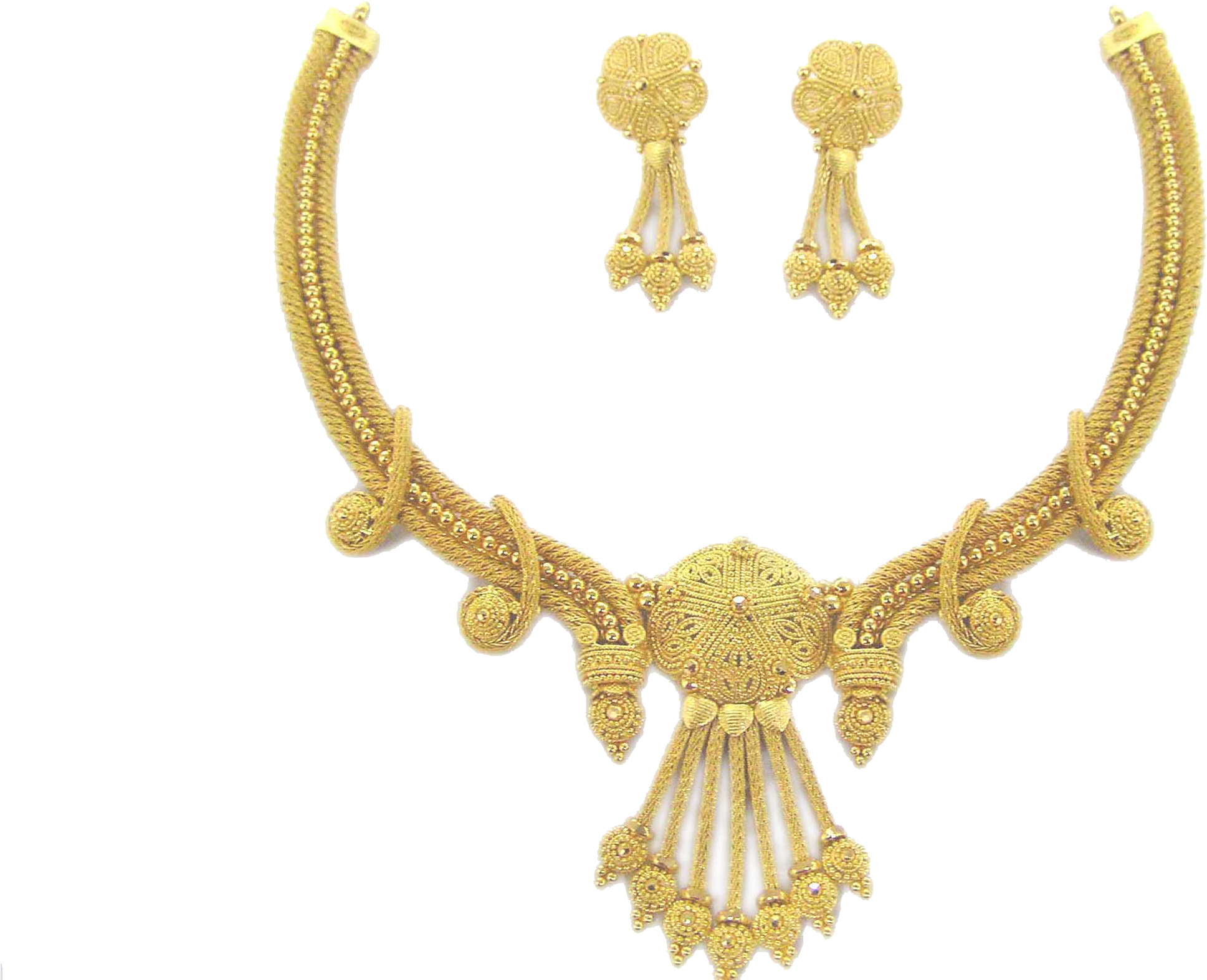 Jewellery Model Images Png Format - Gold Necklaces And Earrings (2288x1712), Png Download