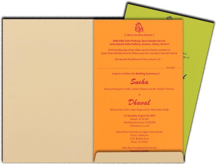 Hindu Wedding Cards - Brochure (700x700), Png Download