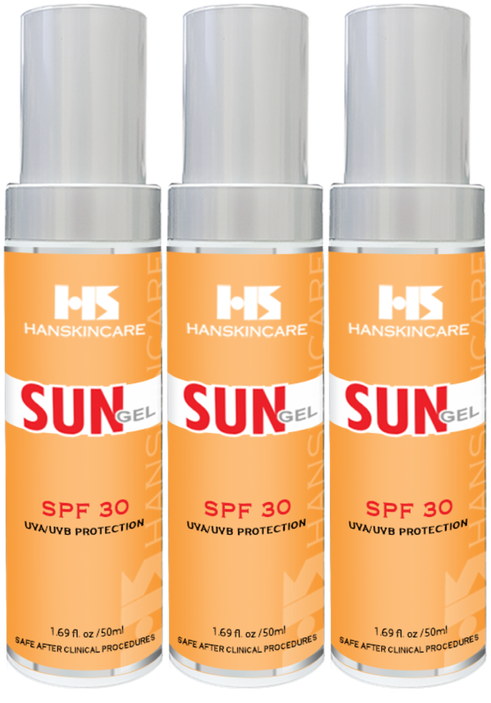 [hd]x3 Hanskincare Clear Sun Gel Spf 30, Uva/uvb - Cosmetics (498x711), Png Download