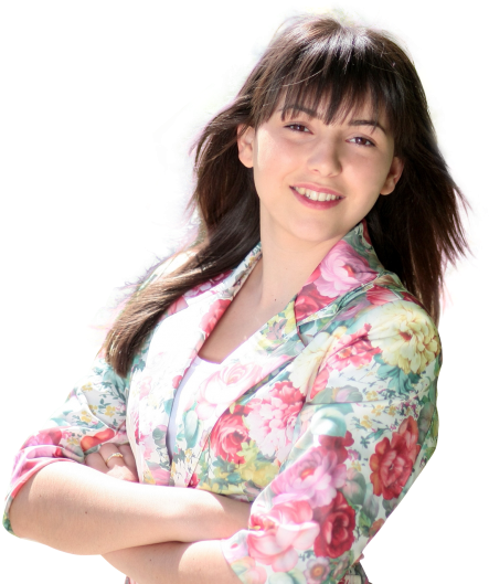 Beautiful Young Woman Smiling Png Image - Beautiful Young Woman Smiling (500x552), Png Download