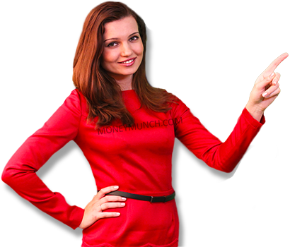 Moneymunch Contact Us - Girl (410x350), Png Download