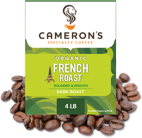 Organic French Roast Coffee 4 Lb Whole Bean - Cameron's Coffee Organic Colombian Supremo (500x500), Png Download