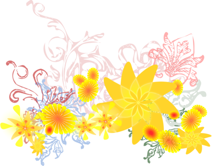 Computer Icons Download Graphic Arts - Floral Art Shower Curtain (435x340), Png Download