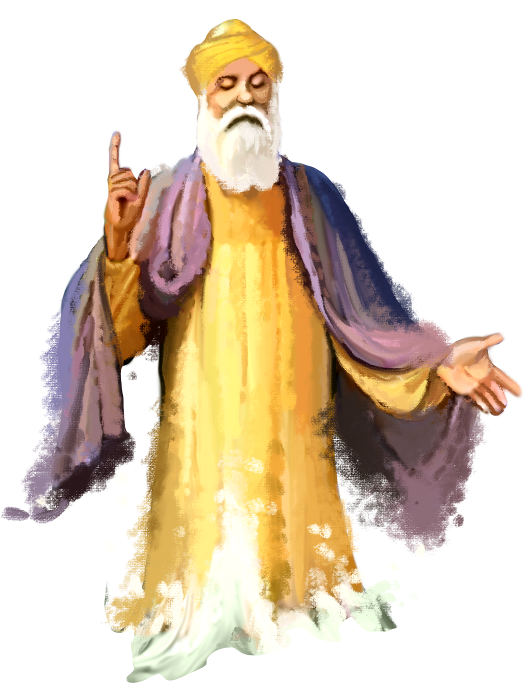 Guru Nanak Devi Ji Png Clipart - Guru Nanak Image Png (1080x1920), Png Download