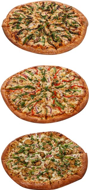 Methi Mutter Malai Pizza Garlic & Herb Sauce, Cheese, - California-style Pizza (300x700), Png Download