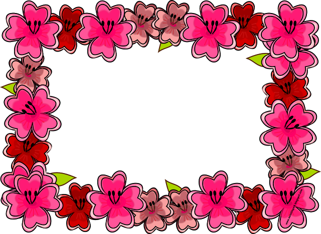 Download Frame Png Gratis - Frame Flowers No Background (640x468), Png Download