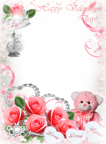 Love Frames Love Frames Love Frames Love Frames - Romantic Rose Photo Frame (360x490), Png Download