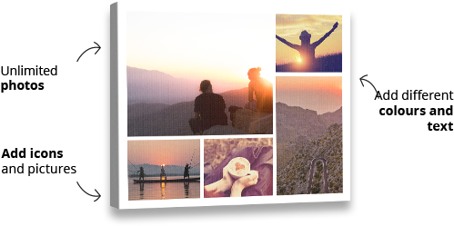 Collage Canvas Prints - Canvas Print (516x265), Png Download