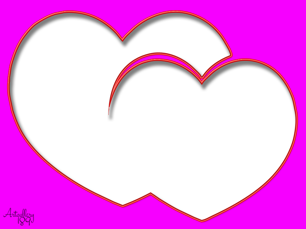 Simple Love Frames For Photo - Heart (1000x750), Png Download