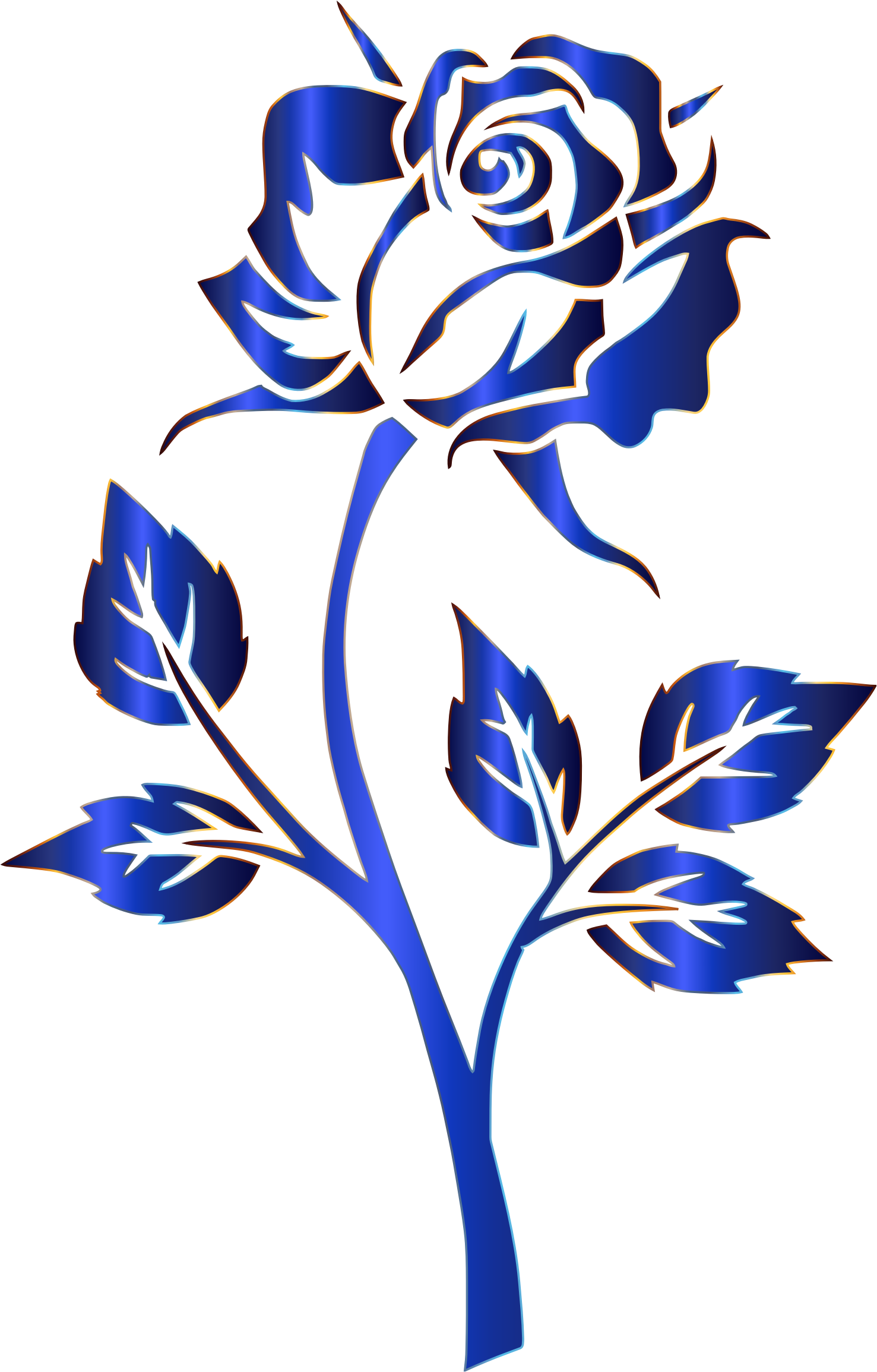 White Rose Clipart Png Format - Blue Rose No Background (1477x2310), Png Download