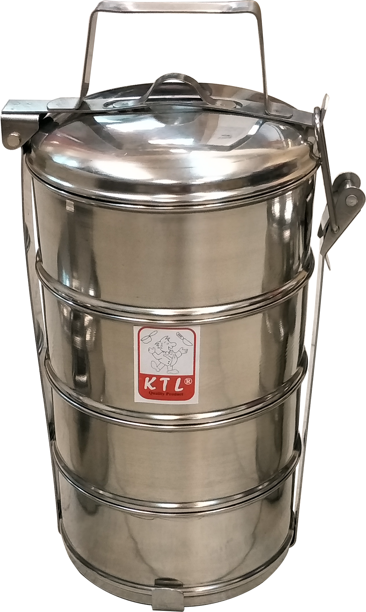 Ktl S/s 4 Layer Thai Tiffin Carrier - Food Steamer (1304x2154), Png Download