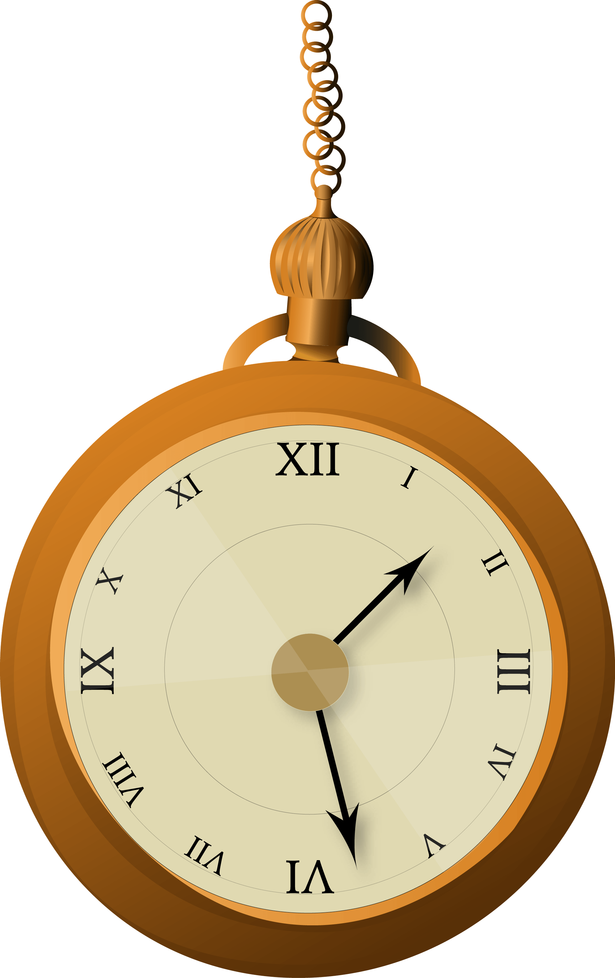 Pocket Watch Clipart Old School - Watch (1962x3120), Png Download