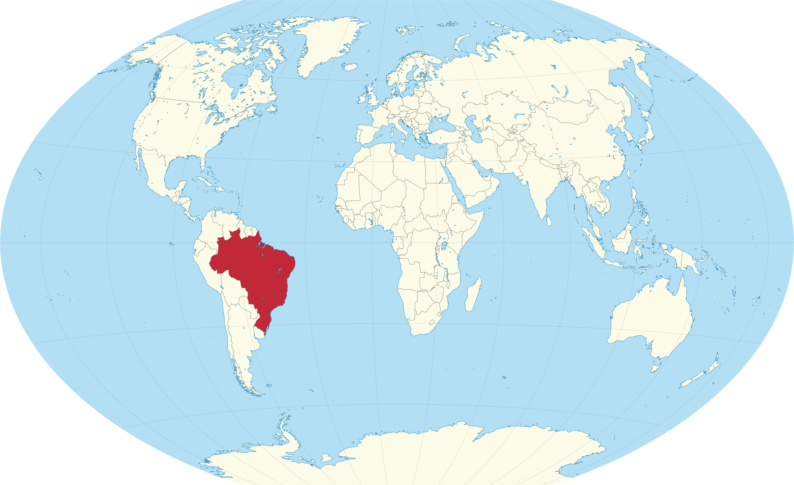 Svg Transparent Stock Fail Brazil In The W Vikipeedia - South America Highlighted On A Map (3188x1948), Png Download