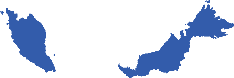 Default Message - Malaysia Map Png Blue (909x325), Png Download