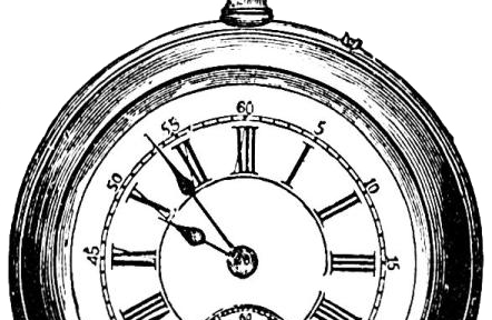 Pocket Watch Clipart - Relógio De Bolso Antigo (442x288), Png Download