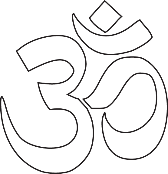 Hinduism - Om White (555x573), Png Download