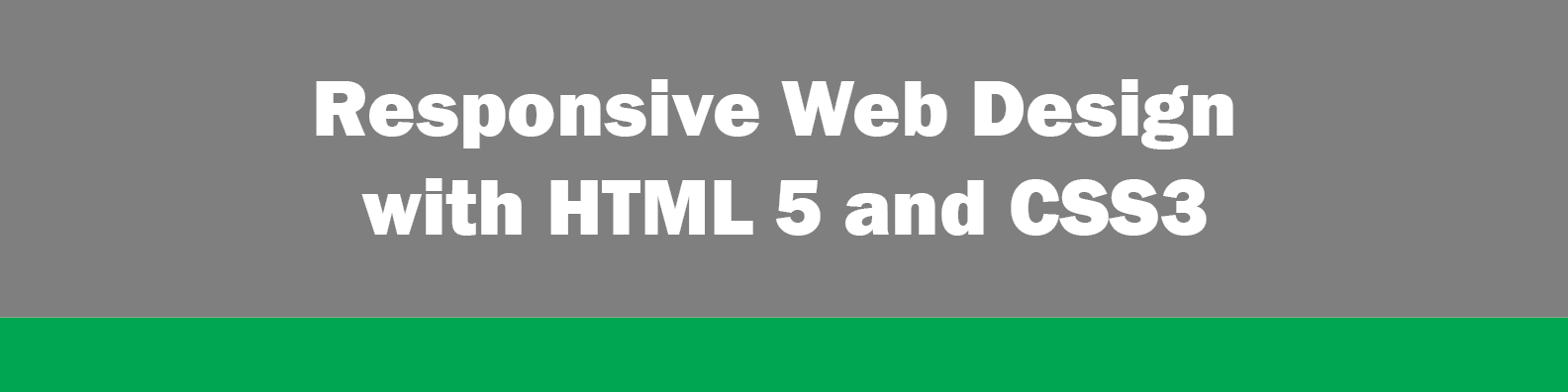 Responsive Web Design With Html 5 And Css3 Banner-01 - Prof Dsgn Patt, (1584x396), Png Download
