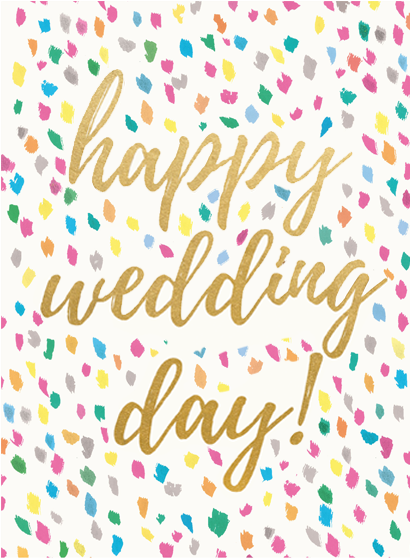 Happy Wedding Day - Quadro Decorativo - Frase - 120qdrp (600x600), Png Download