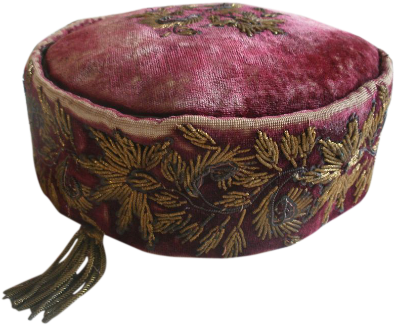 Vin Beauty Muslim Turkish Prayer Cap Hand Made Knitting - Smoking Cap (780x780), Png Download