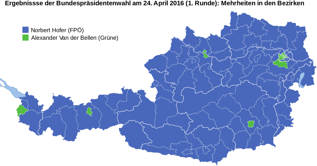 Mapa 24 Abril - Präsidentschaftswahl Österreich (1024x556), Png Download