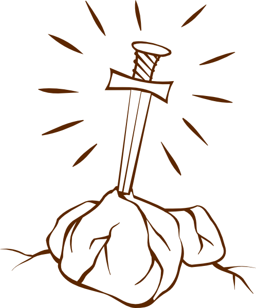 Original Png Clip Art File Sword In The Stone Svg Images (498x600), Png Download