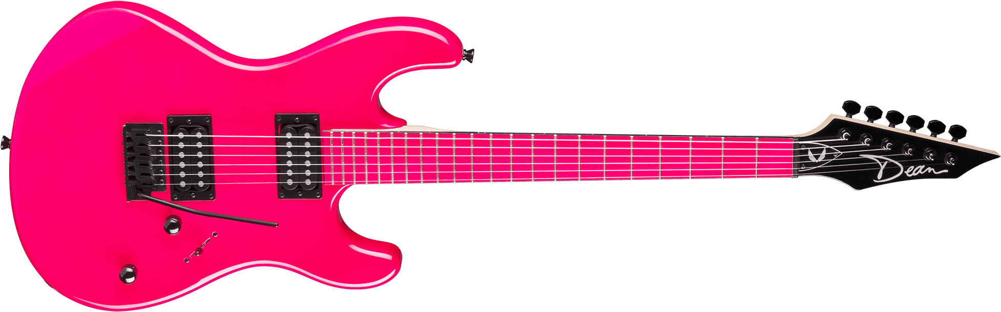 Pink Guitar Png - Dean Custom Zone 2 Hb, Yellow (2000x691), Png Download