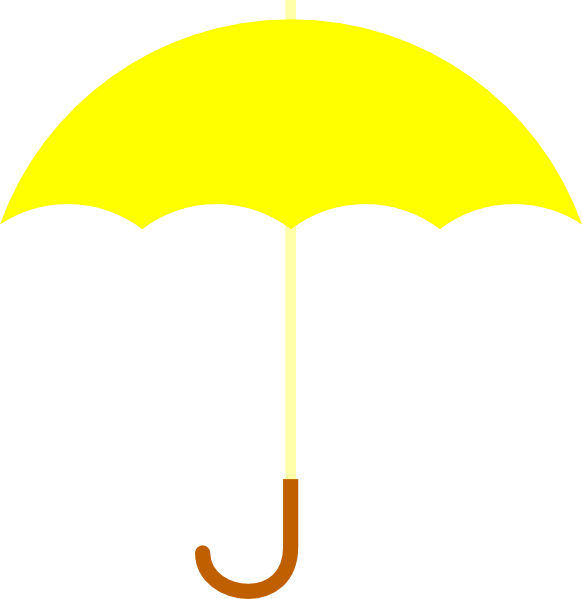 Yellow Umbrella Png (582x599), Png Download