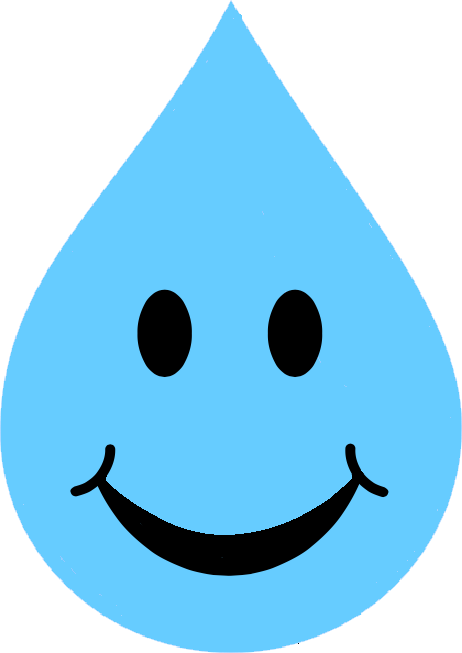 Smile Sky Blue Water Drop Image - Water Drop With Face (462x653), Png Download