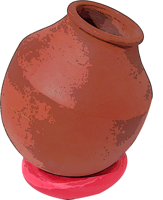 Earthen Water Pot - Earthenware (552x674), Png Download
