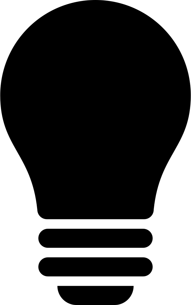 Black Light Bulb Comments - Bulb Svg (614x980), Png Download