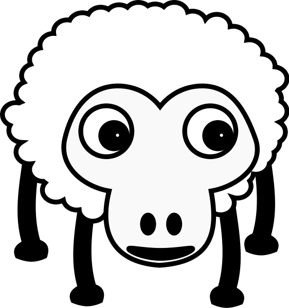 Sheep 001 Clipart Png (562x600), Png Download