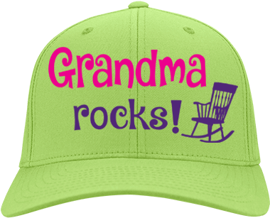"grandma Rocks" Cap Design Best - Let's Rock! 5x7 Flat Cards (385x385), Png Download