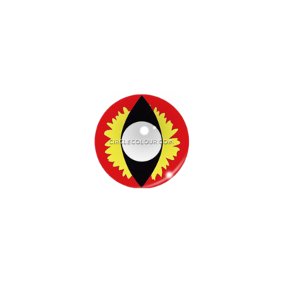 Cat's Eye Red Yellow Dragon Cosplay Colored Contact - Sharingan (400x400), Png Download