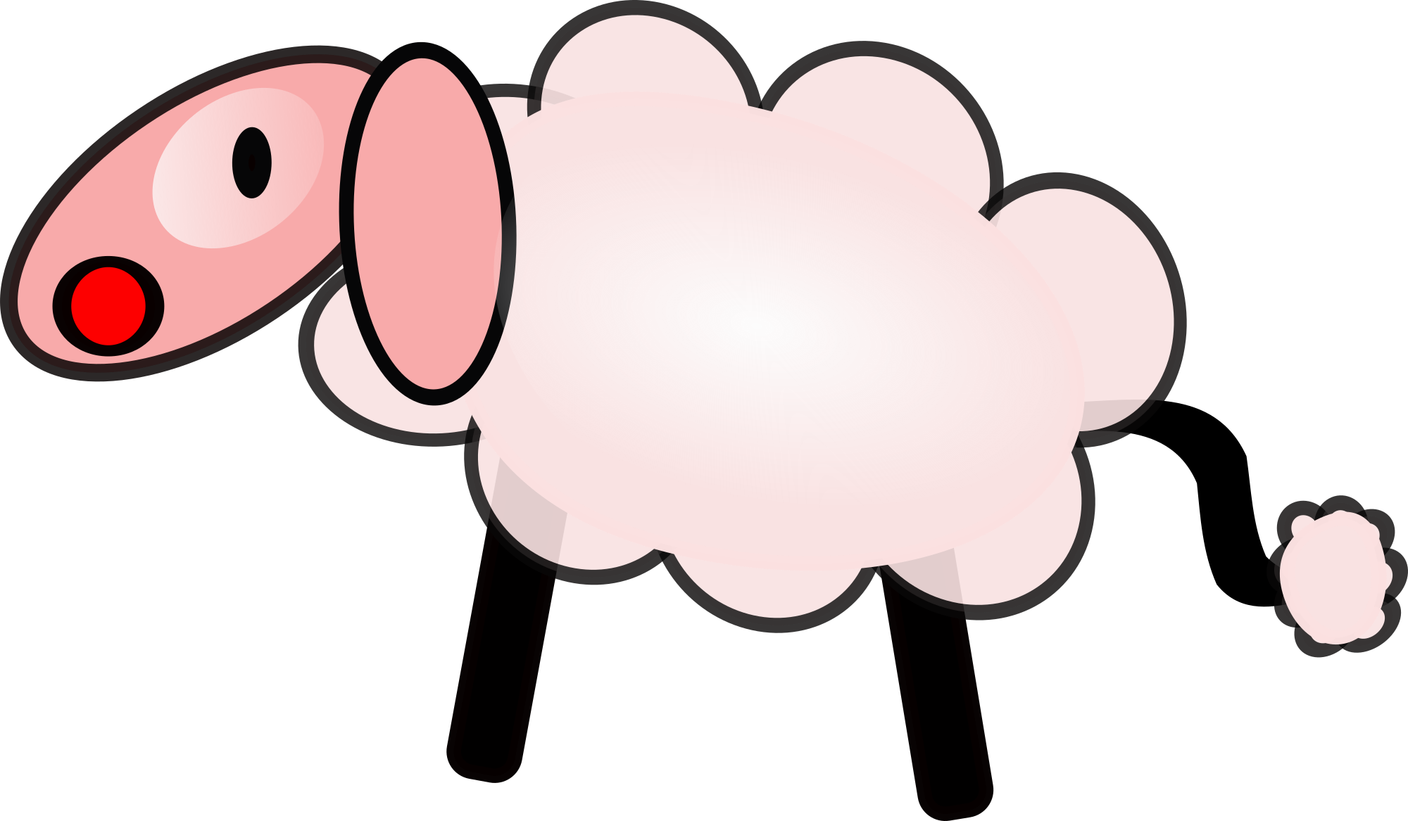 Sheep Clip Art 7 Clipartix - Clip Art (2000x1167), Png Download