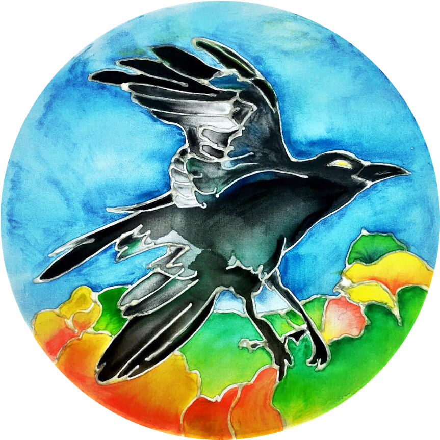 Silk Painting - Swallow (877x877), Png Download