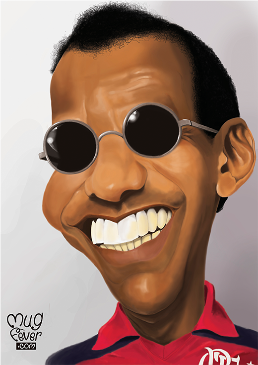 One Face Premium Caricature - Caricatura Jorge Ben Jor (1322x1063), Png Download