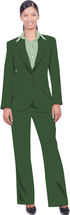 Woman With Shirt, Pants & Blazer - Tuxedo (500x710), Png Download