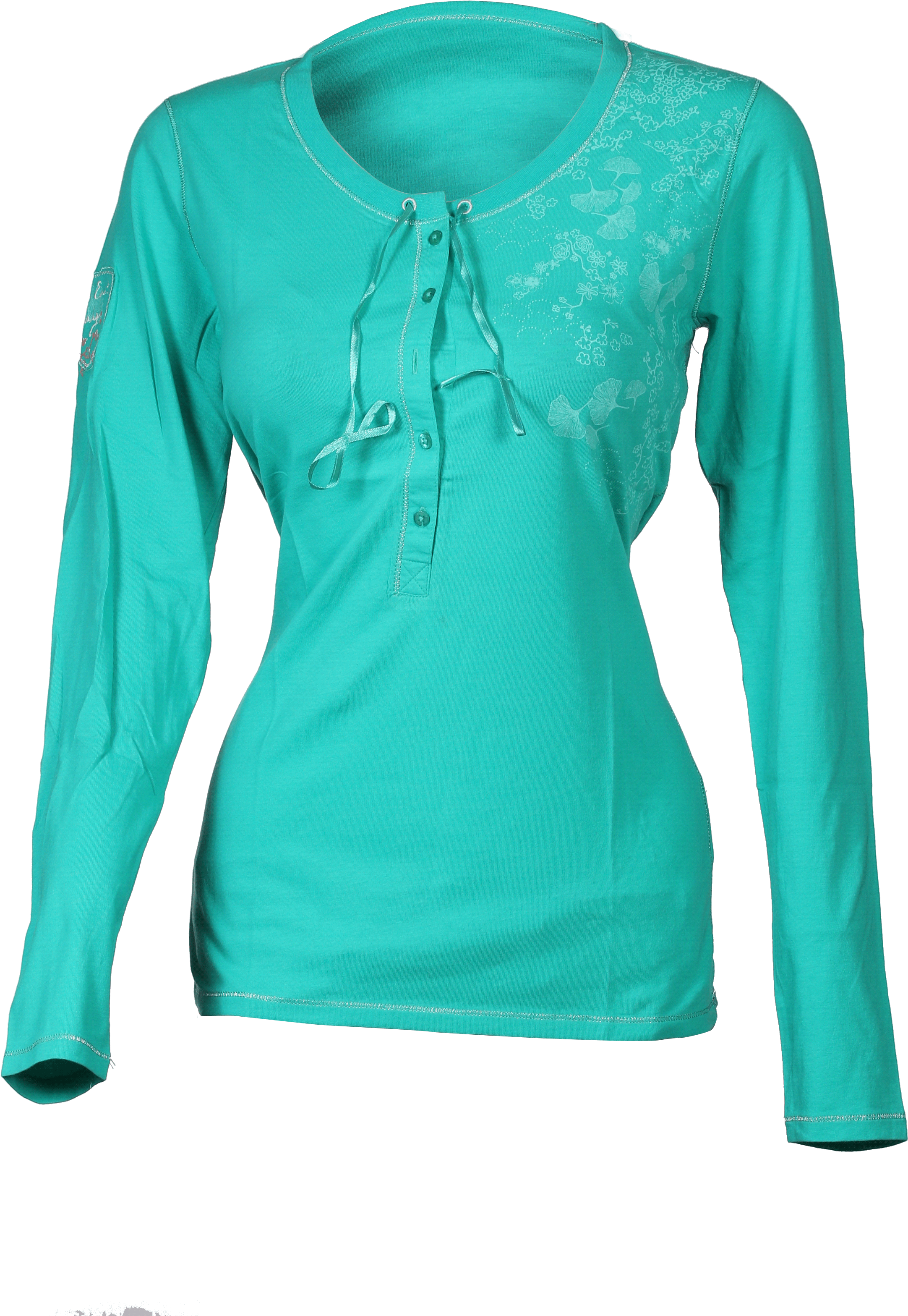 Ladies Long Sleeve Serafino - Ladies Top Png Hd (2440x3481), Png Download