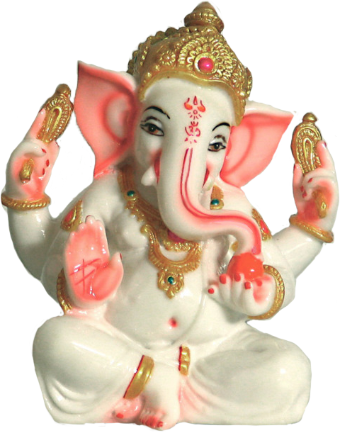 Pink And White Ganesh - God Pink Colour Ganesh (480x611), Png Download