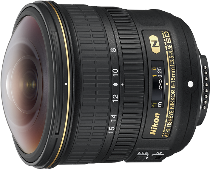 Af S Fisheye Nikkor 8 15mm F/3 - Nikon Lens (874x742), Png Download