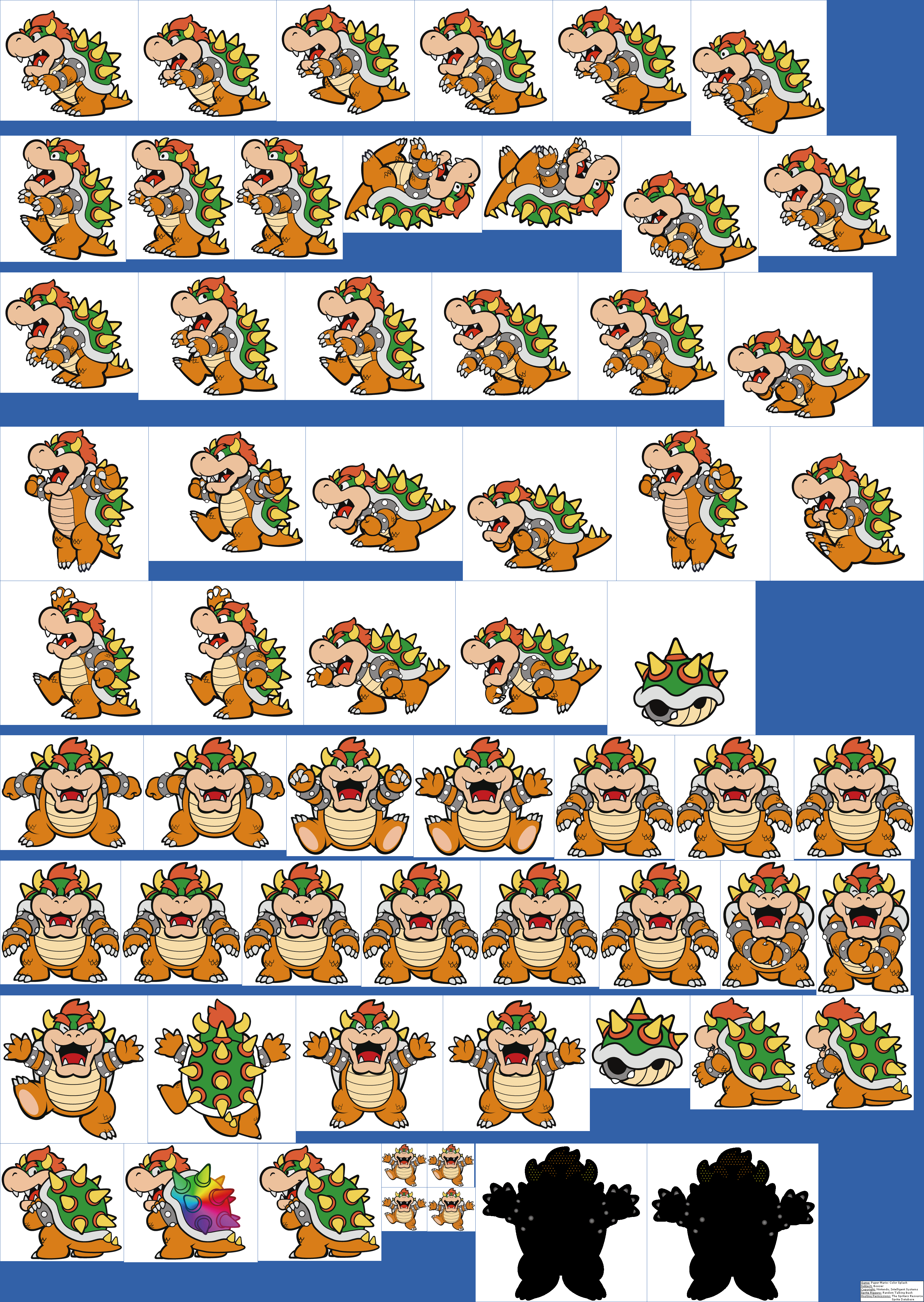 Click For Full Sized Image Bowser - Paper Mario Color Splash Paper Bowser (3324x4684), Png Download