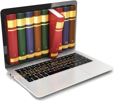 Ebooks - Online Library (393x346), Png Download