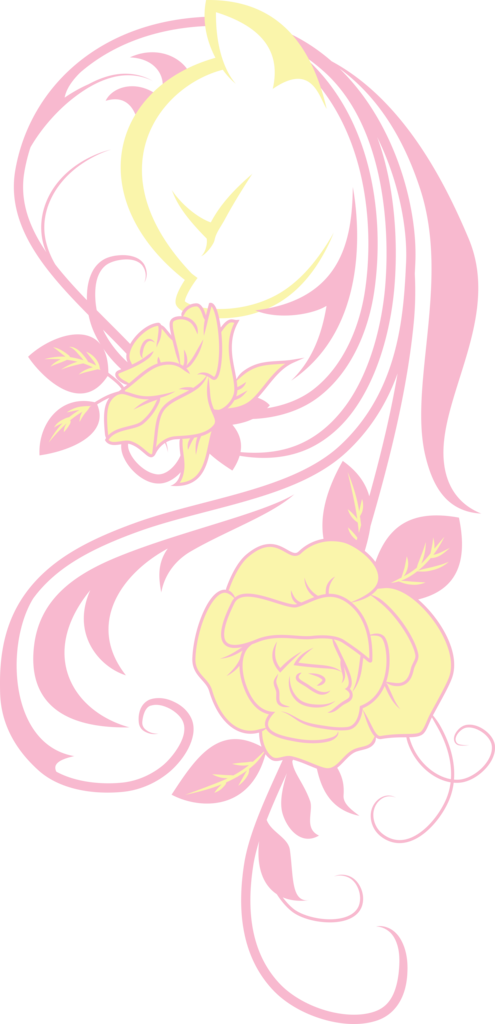 Floral Vector Minimalist - My Little Pony: Friendship Is Magic (495x1024), Png Download