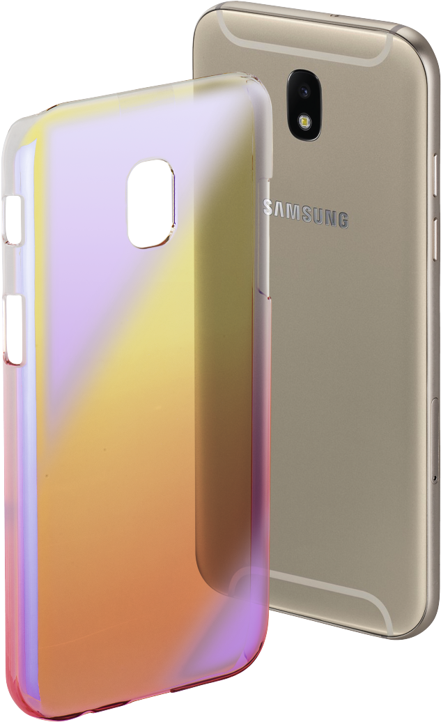 "mirror" Cover For Samsung Galaxy J7 , Yellow/pink - Hama Cover Mirror Für Samsung Galaxy J3 (2017), Gelb/blau (1100x1100), Png Download