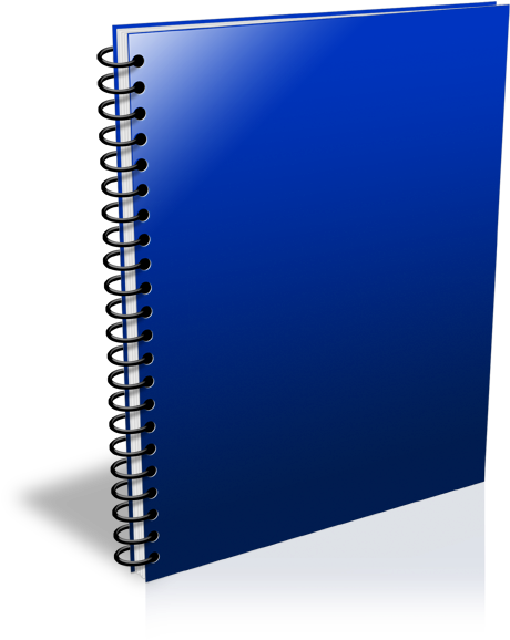 Spiral Ebook Blue - Folder Book (500x612), Png Download
