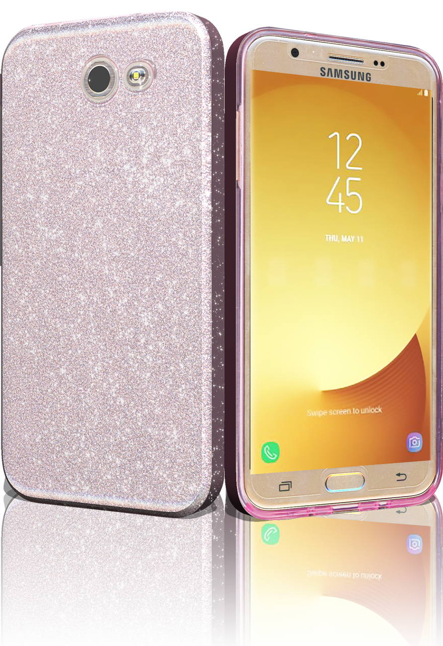 Samsung Galaxy J7 Mm Glitter Hybrid Rose Gold - Samsung Galaxy (879x1280), Png Download