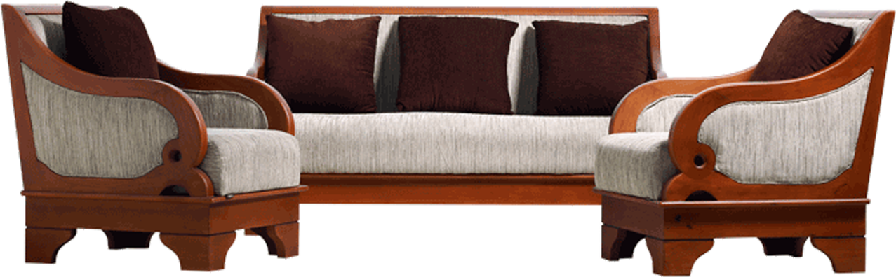 Wooden Sofa Set Catalogue (700x350), Png Download